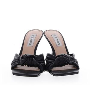 Steve Madden Black Knotted Mules
